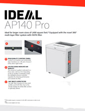 Load image into Gallery viewer, IDEAL AP140 Pro Indoor Air Purifier - 2,800 sq. ft. Coverage
