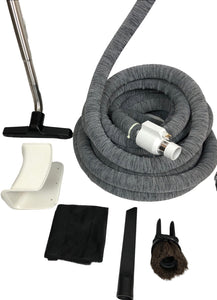 Central Vacuum 35 Foot Hose Accessory Kit Featuring Sebo ET-1 Carpet and Hard Floor